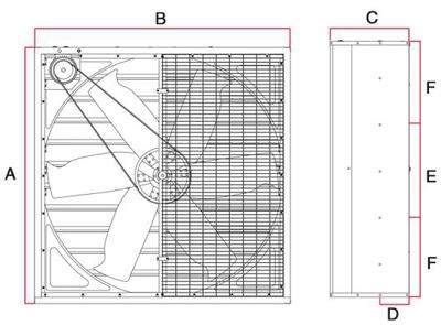 Extractor con rejilla comercial, ventilador axial modelo DFJ (Q)