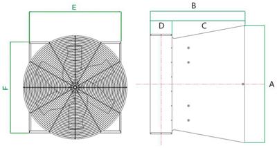 Extractor de pared, ventilador axial modelo DJF (E)